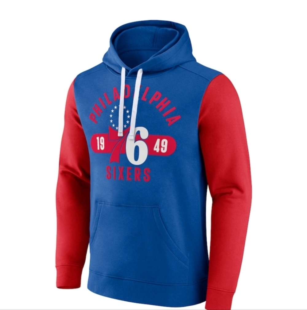 Philadelphia 76ers Blue and Red Hoodie - Picture 2 of 3